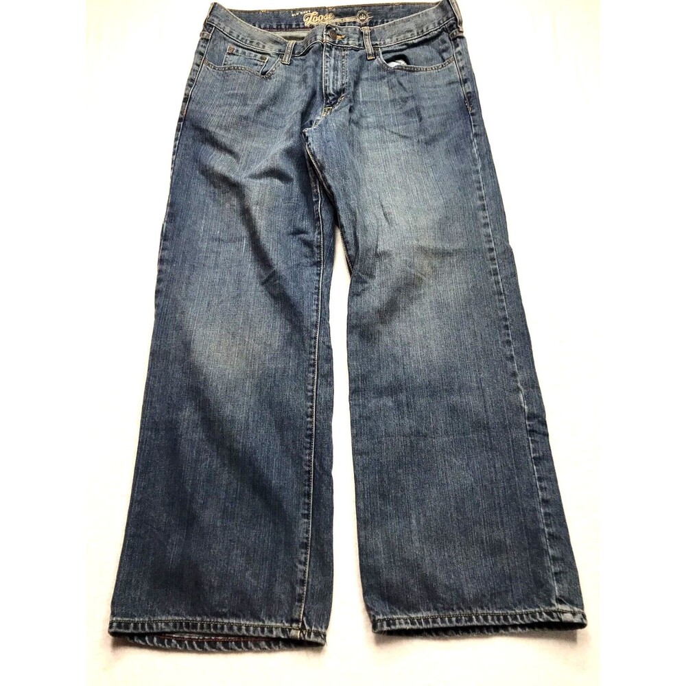 OLD NAVY Loose Jean Men 36x30 (38x30 actual) Baggy Light Wash Denim Blue Wide